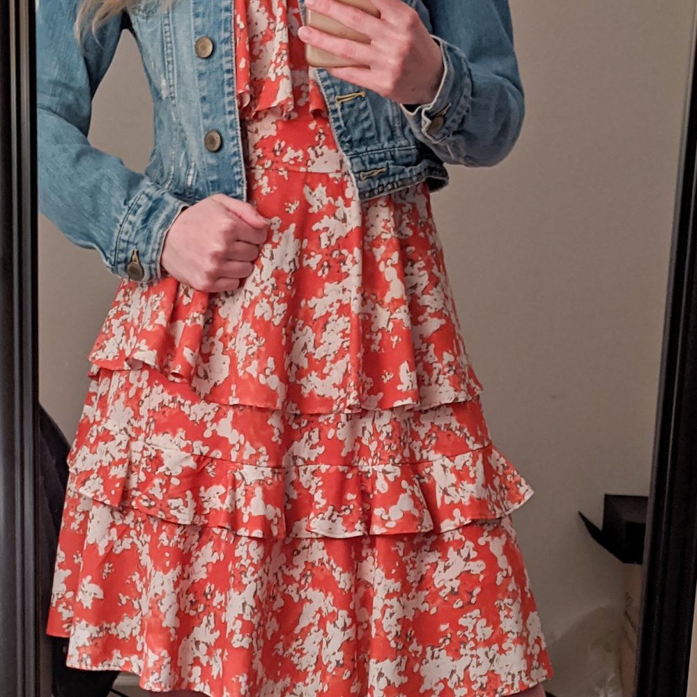 McGinn Asher Flower Print Tiered Dress